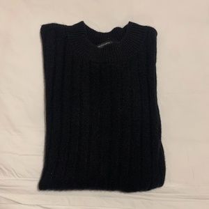 Saks Fifth avenue black ribbed cashmere sweater M